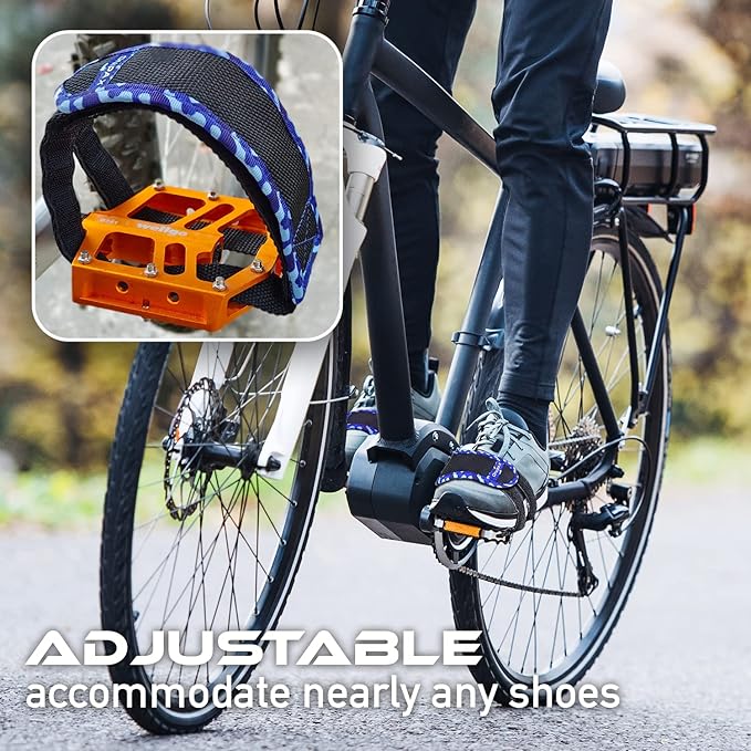 ONIPAX Outdoor Bike Pedal Straps Toe Clips Straps Tape 2 PCS