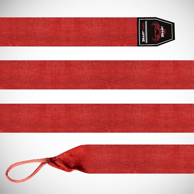 BEAST RAGE Boxing Hand Wraps 4.5 Meter Martial Arts Bandages Inner Gloves Wrist Support Straps Punching Under Hand Knuckles Heavy Elasticated Training Bag Mitts Muay Thai