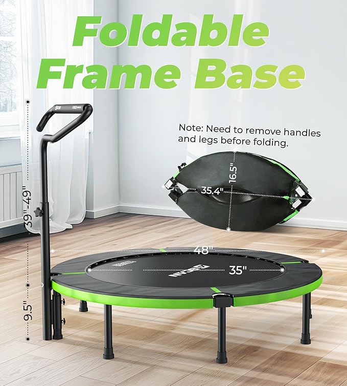 BCAN 40"/48" Foldable Mini Trampoline 330lbs/440lbs