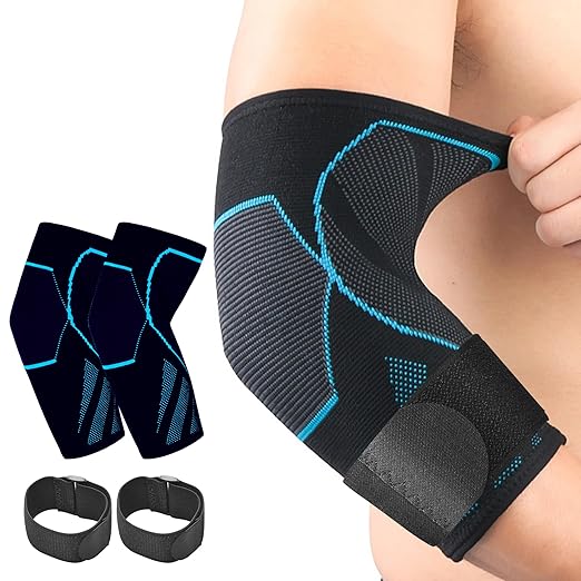 Arm Supports Sleeve,Elbow Compression Sleeve (1 Pair)，Tennis Elbow Braces for Tendonitis and Tennis Elbow，Arm Supports Sleeves golfer，tennis elbow relief for women & men,elbow sleeve for weightlifting
