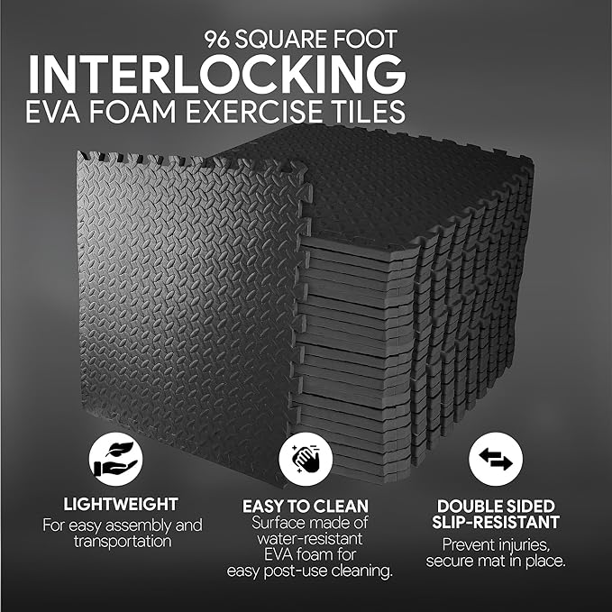 BalanceFrom Puzzle Exercise Mat with EVA Foam Interlocking