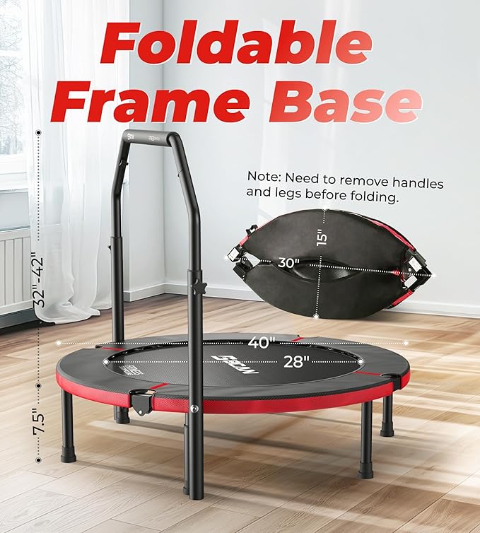 BCAN 40"/48" Foldable Mini Trampoline 330lbs/440lbs