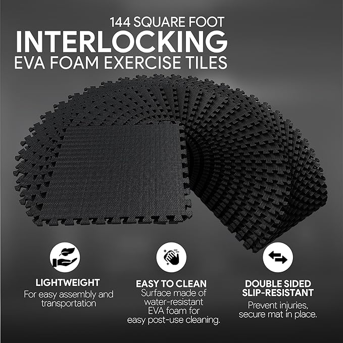 BalanceFrom Puzzle Exercise Mat with EVA Foam Interlocking