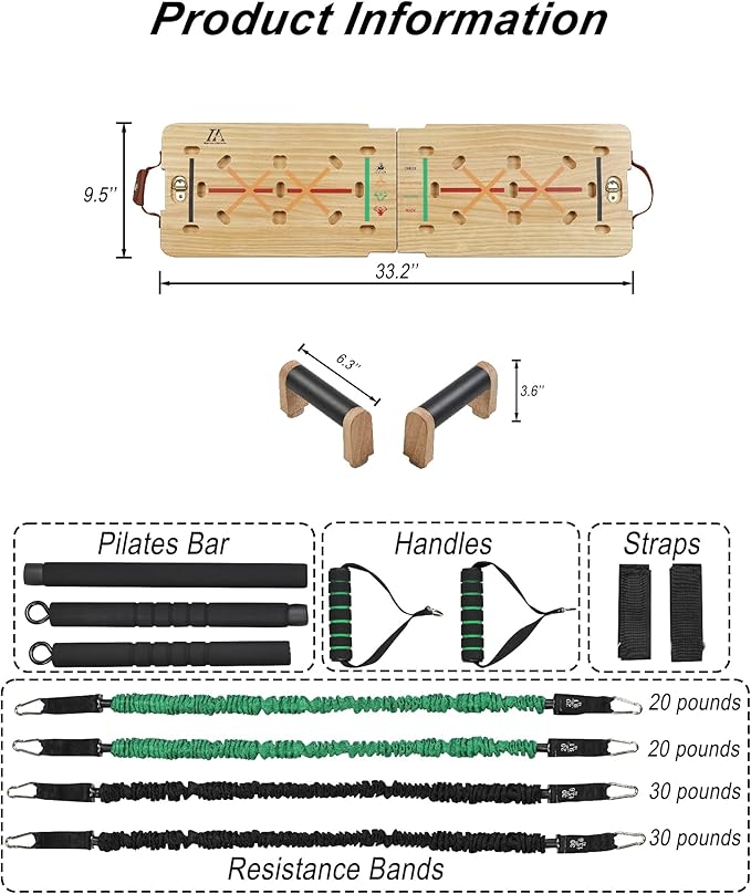 Vimexciter Solid Wooden Push Up Board Kit