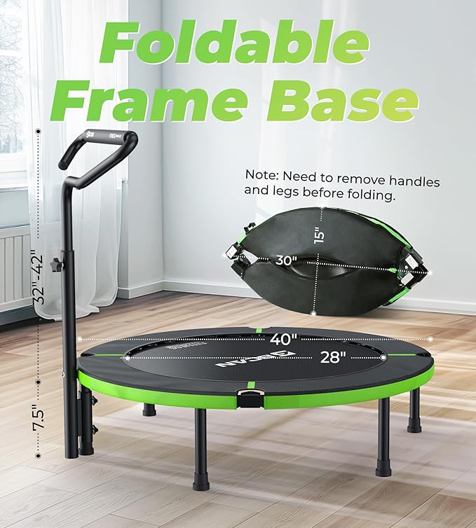 BCAN 40"/48" Foldable Mini Trampoline 330lbs/440lbs
