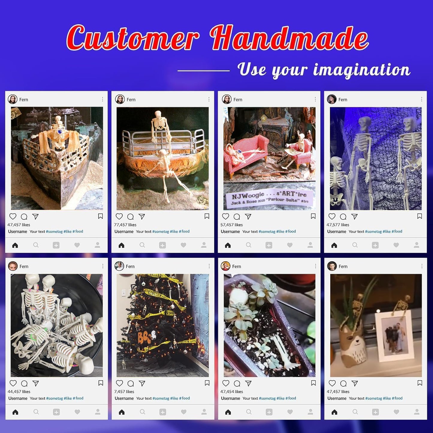 10 Pcs Halloween Mini Skeleton Figurine Decoration,6”Halloween posable Skeleton Decor,Small Plastic Skeleton Figure for Spooky Home Decor Haunted House Decorations Party Favors