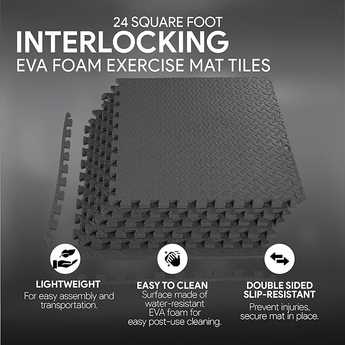 BalanceFrom Puzzle Exercise Mat with EVA Foam Interlocking