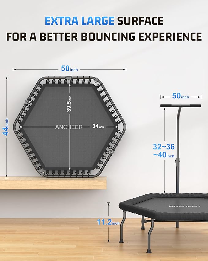 ANCHEER 50" Fitness Rebounder 550 lbs