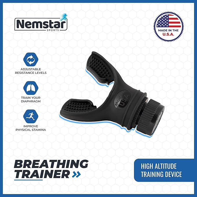 Breathing Trainer Exercise Device - Respiratory Exerciser Device with Adjustable Valve - Exercise Diaphragm and Core Trainer Device o2 Trainer
