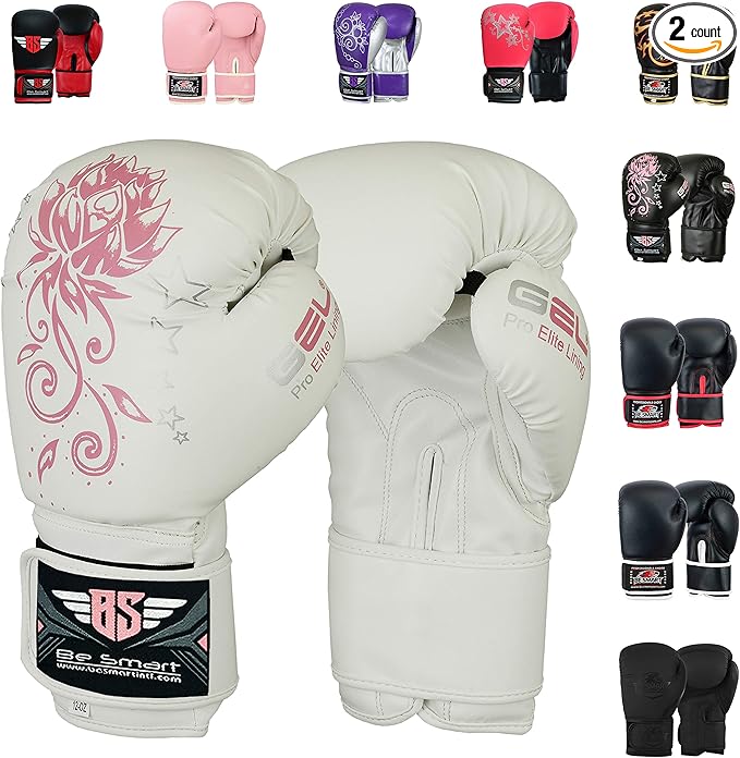 Be Smart Kids Boxing Gloves 4-12 Years 4oz 6oz Training Gloves for Children Sparring Youth Boxing Gloves Junior Training Mitts Punch PU Leather MMA Muay Thai Kick Boxing
