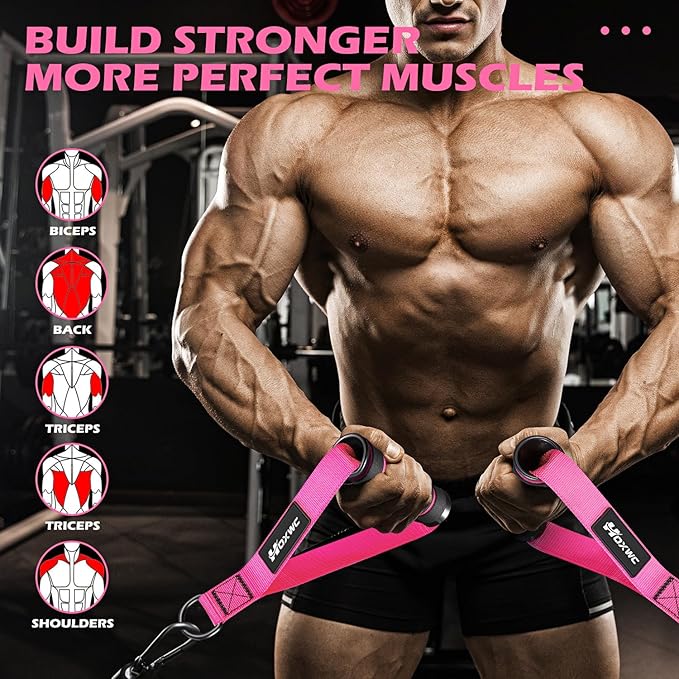 Cable Handles Gym Equipment, Heavy Duty Resistance Band Handles, Replacement Exercise Handles for Cable Machine, Pulley System, Strength Trainer, Pull Down Workout, Home Gym Cable Attachments