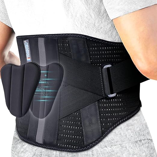 Back Brace Back Support Belt，Flexible Lumbar Support Lower Back Brace for Pain Relief, Back Support Brace for Lifting at Work, Scoliosis Pain Relief Brace XXXL Fits Waist Size 45”-51”