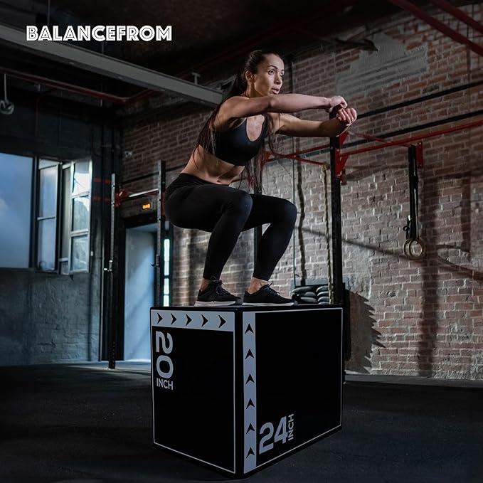 BalanceFrom Plyo Jumping Exercise Box, Home Gym Workout Trainer, Multiple Options