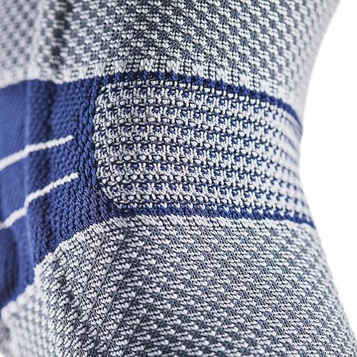 Bauerfeind - GenuTrain - Knee Brace - Targeted Support for Pain Relief and Stabilization of The Knee, Provides Relief of Weak, Swollen, and Injured Knees- Size 6 - Color Titanium