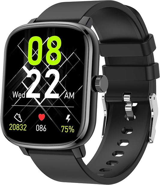 Popglory Smart Watch, 1.69'' Fitness Watch Women Men with Heart Rate, Blood Pressure, Blood Oxygen & Sleep Monitor, 110 Sports Modes Fitness Tracker, Waterproof Pedometer Compatible Android iPhone
