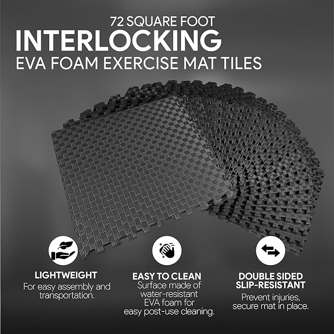 BalanceFrom Puzzle Exercise Mat with EVA Foam Interlocking