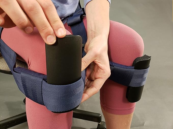 Back-Up with CushShins Back Support and Posture Corrector Turns to Convertible Pouch Bag (Navy)