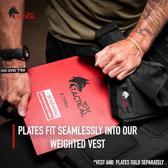 WOLF TACTICAL Weight Vest Plates - 5.75/8.75/14.5/19.75LB Pairs