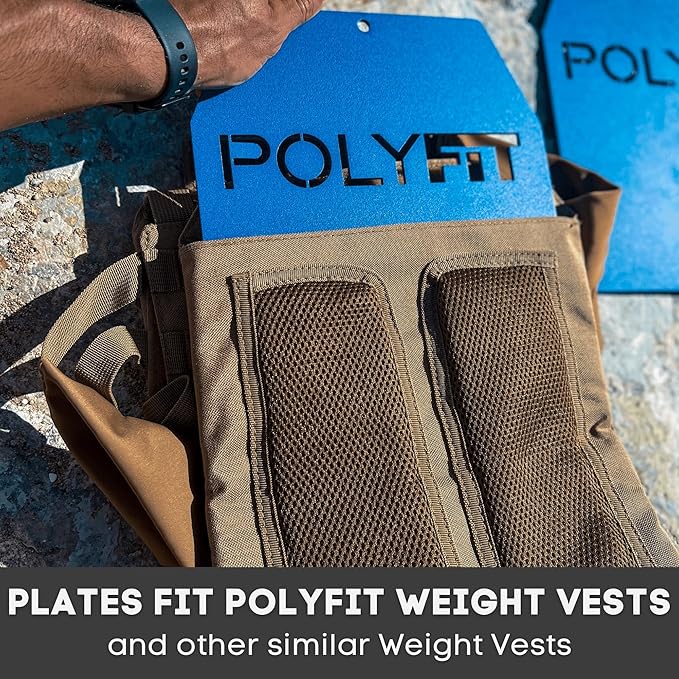 Weight Vest Plates - Weighted Plates for Strength 4lb, 6lb, 6lb, 9lb, 9lb, 14lb, 14lb, 19lb 19lb Pairs