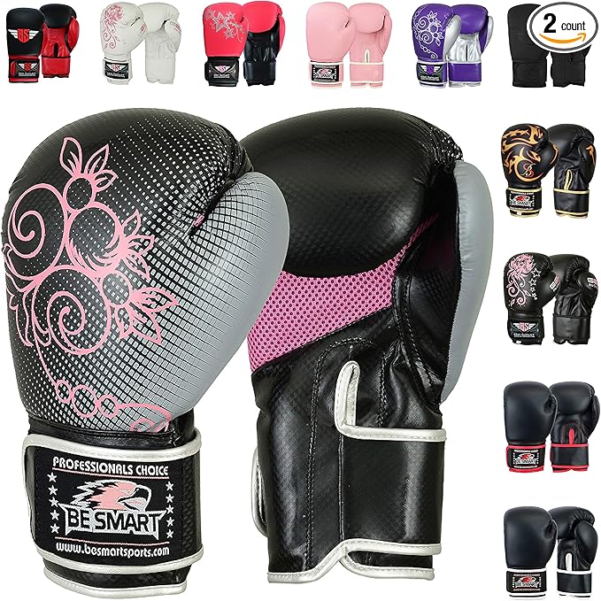 Be Smart Kids Boxing Gloves 4-12 Years 4oz 6oz Training Gloves for Children Sparring Youth Boxing Gloves Junior Training Mitts Punch PU Leather MMA Muay Thai Kick Boxing