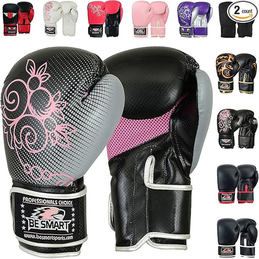 Be Smart Kids Boxing Gloves 4-12 Years 4oz 6oz Training Gloves for Children Sparring Youth Boxing Gloves Junior Training Mitts Punch PU Leather MMA Muay Thai Kick Boxing