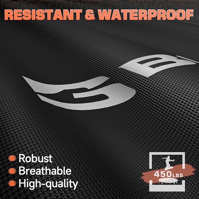 BCAN 40"/48" Foldable Mini Trampoline with Resistance Band 450 LBS